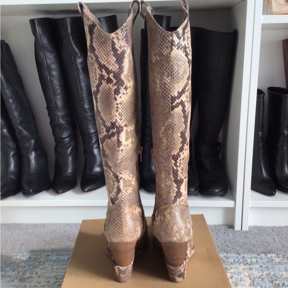 Jessica Simpson, Leather, Wedge Cowboy Boots